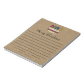 カントリー素朴キャンドルクラフトメリークリスマス ノートパッド (回転)