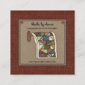 カントリー素朴キルターのステッチャ手作りのクレフター スクエア名刺 (正面)