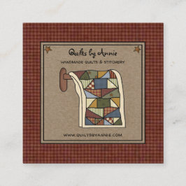 カントリー素朴キルターのステッチャ手作りのクレフター スクエア名刺
