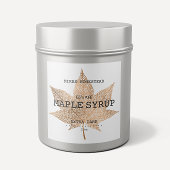 カントリー素朴クラフトとブラックメープルシロップのラベル スクエアシール