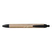 カントリー素朴クラフトシンプルスクリプト結婚式の引き出物 黒ボールペン (裏面)