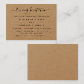 カントリー素朴クラフト夕べイベントチケット招待状 名刺 (正面/裏面)