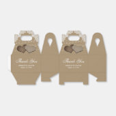 カントリー素朴クラフト紙レースライツ結婚ズ フェイバーボックス (折り畳みなし)