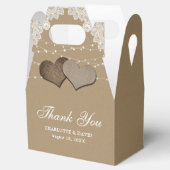 カントリー素朴クラフト紙レースライツ結婚ズ フェイバーボックス (オープン)