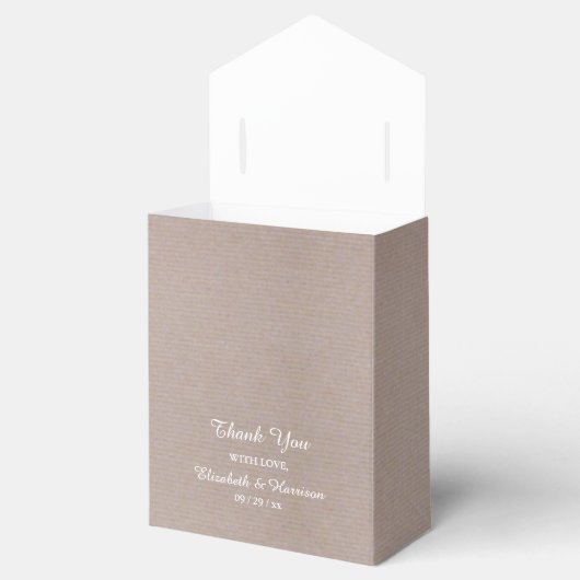 カントリー素朴クラフト結婚の感謝 フェイバーボックス (オープン)