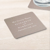 カントリー素朴クラフト結婚ズ スクエアペーパーコースター (アングル)