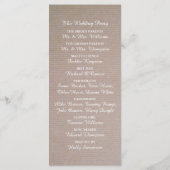 カントリー素朴クラフト結婚式 プログラム (裏面)