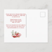 カントリー素朴クリスマスツリーオープンハウスパーティー ポストカード (裏面)