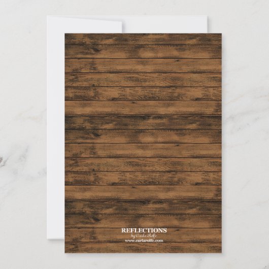 カントリー素朴クリスマスディナーパーティの招待状 招待状 (裏面)