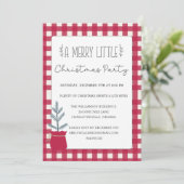 カントリー素朴クリスマスホリデーパーティー招待状 招待状 (スタンド正面)