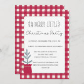 カントリー素朴クリスマスホリデーパーティー招待状 招待状 (正面/裏面)