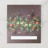 カントリー素朴クリスマスホリデーパーティー プレイスカード (外部開封)