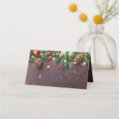 カントリー素朴クリスマスホリデーパーティー プレイスカード (裏面)