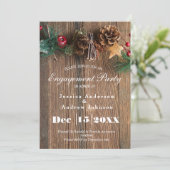 カントリー素朴クリスマス婚約パーティ 招待状 (スタンド正面)