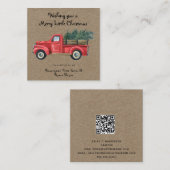 カントリー素朴ク初期のラフトクリスマスクラフト スクエア名刺 (正面/裏面)