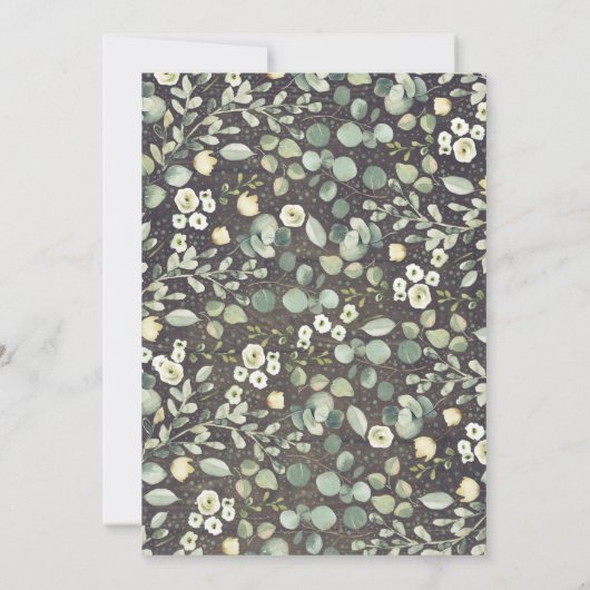 カントリー素朴グリーンリーガーデン婚約パーティ 招待状 (裏面)