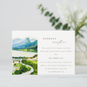 カントリー素朴サイドレイクビレッジウェディングレセプション エンクロージャーカード (スタンド正面)