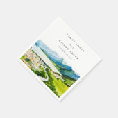 カントリー素朴サイドレイクビレッジランドスケー結婚ズ スタンダードカクテルナプキン (角)