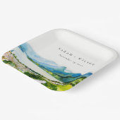 カントリー素朴サイドレイクビレッジランドスケー結婚ズ ペーパープレート (傾斜あり)