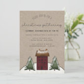 カントリー素朴サルボックスファミリークリスマスパーティー 招待状 (スタンド正面)