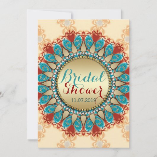 カントリー素朴サンシャインブライダルシャワー 招待状 (正面)