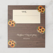 カントリー素朴サンフラワーズテラコッタバラ結婚ズ プレイスカード (外部開封)