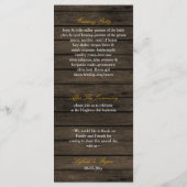 カントリー素朴サンフラワーズバーンウッドプログラム プログラム (裏面)