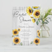 カントリー素朴サンフラワーズブライダルシャワー 招待状 (スタンド正面)