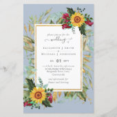 カントリー素朴サンフラワーズブルゴーニュバラ結婚ズ (正面)