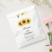 カントリー素朴サンフラワーズ結婚式の引き出物バッグ フェイバーバッグ (封をした状態)
