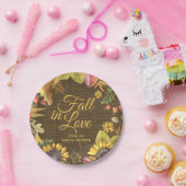 カントリー素朴サンフラワーバーラップ秋ブライダルシャワー ペーパープレート (パーティー)