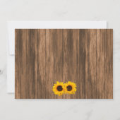 カントリー素朴サンフラワーメイソンジャーブライダルシャワー 招待状 (裏面)