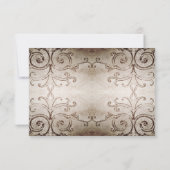 カントリー素朴サンフラワーレースツインウェディングRSVP 出欠カード (裏面)