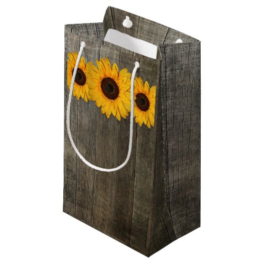 カントリー素朴サンフラワーレース&バーラップ抱き枕 スモールペーパーバッグ (正面アングル)