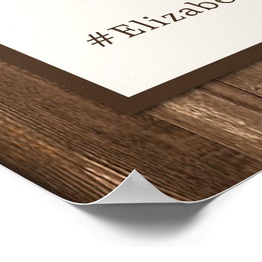 カントリー素朴サンフラワー&ウッド結婚ズ・ウェルカム ポスター (角)