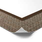 カントリー素朴サンフラワー&バーラップ結婚の歓迎 ポスター (角)