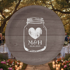 カントリー素朴シックなメイソンのjarウェディングパーティープレート ペーパープレート