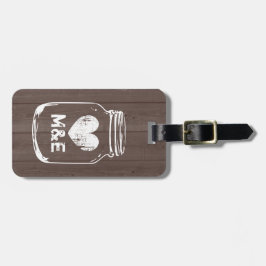 カントリー素朴シックなメイソンjarトラベル荷物タグ ラゲッジタグ