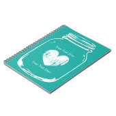 カントリー素朴シックなメイソンjarノート ノートブック (左側)