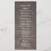 カントリー素朴シックな白い花の結婚式 プログラム (裏面)
