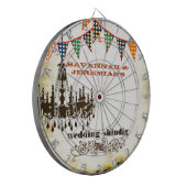 カントリー素朴シック結婚シャンデリアのダーツボード ダーツボード (正面左)