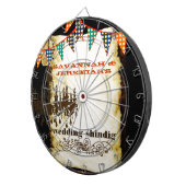 カントリー素朴シック結婚シャンデリアのダーツボード ダーツボード (正面右)