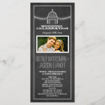 カントリー素朴シャルボードバーン結婚式 プログラム