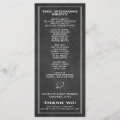 カントリー素朴シャルボードバーン結婚式 プログラム (裏面)