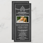 カントリー素朴シャルボードバーン結婚式 プログラム (正面/裏面)