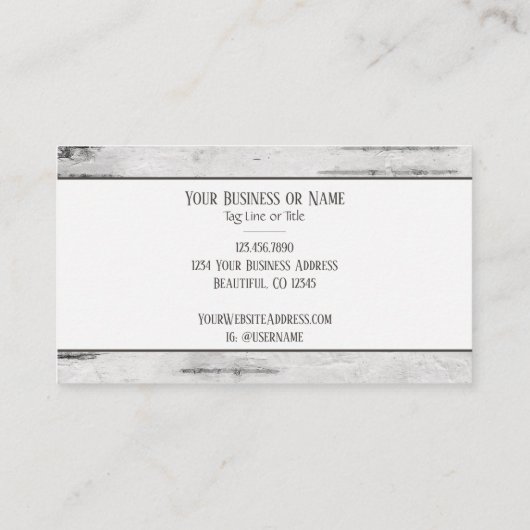 カントリー素朴シルエットベア樺の木の木の樹皮 名刺 (裏面)