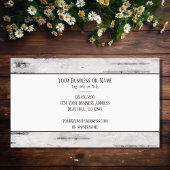 カントリー素朴シルエットベア樺の木の木の樹皮 名刺