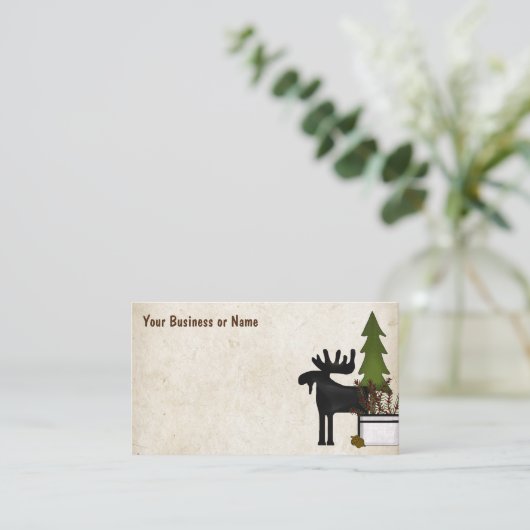 カントリー素朴シルエットムース 名刺 (スタンド正面)