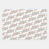 カントリー素朴スクリスマスポインセチア ラッピングペーパーシート (正面2)