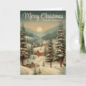 カントリー素朴スノーキャップクリスマスビレッジ シーズンカード (正面)